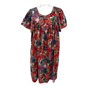 Heiress Muumuu Large House Dress Floral Cotton Kaftan Summer Comfort Lounge Boho